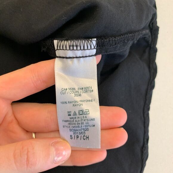 Splendid Tank Dress Womens S Small Black Rayon Unlined Front Button Placket - Picture 9 of 11